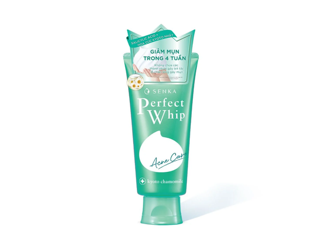 Sữa rửa mặt Senka Perfect Whip Acne Care làm sạch sâu dành cho da mụn (Tuýp 100g)