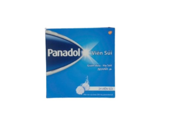 Viên sủi Panadol 500mg Etab giúp giảm đau hạ sốt (Hộp 6 vỉ x 4 viển)       