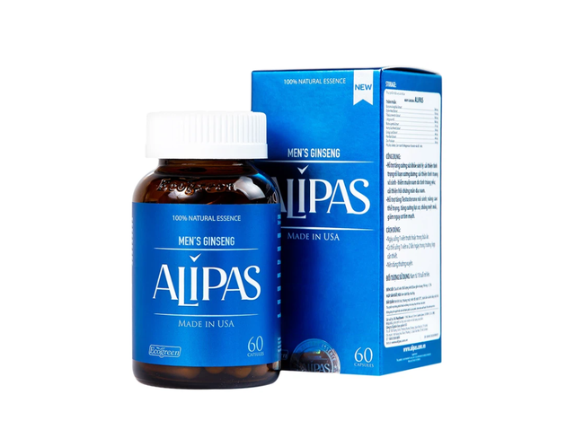 Viên uống Men’s Ginseng Alipas Ecogreen cải thiện rối loạn cương dương (Lọ 60 viên)