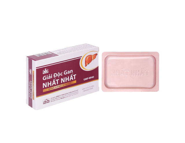 Giải độc gan Nhất Nhất hỗ trợ bảo vệ và tái tạo gan, giải độc gan (Hộp 2 vỉ x 10 viên)