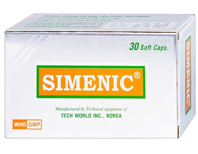 Thuốc Simenic Cap điều trị đau do co thắt cơ trơn (3 vỉ * 10 viên)