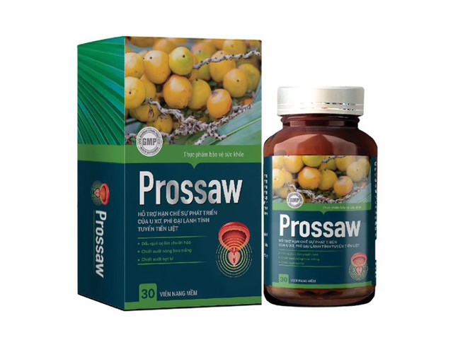 Viên uống Prossaw hỗ trợ bổ giảm triệu chứng bí tiểu, khó tiểu tiện (Hộp 1 lọ 30 viên)