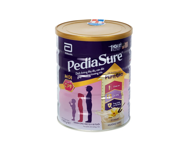 Sữa Pediasure hương vani ít ngọt bổ sung vitamin, khoáng chất và dinh dưỡng cho trẻ (Lon 800g)