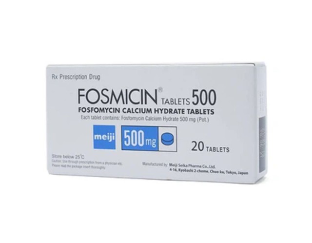 Thuốc Fosmicin 500 Meiji điều trị nhiễm khuẩn (Hộp 2 vỉ x 10 viên)