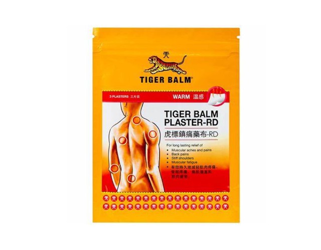Cao Dán Tiger Balm Plaster - RD giảm đau cơ, cứng cổ vai, bong gân (Túi 3 miếng)