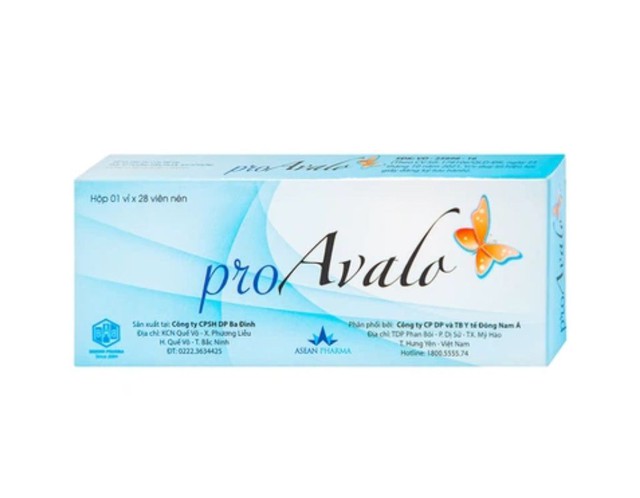 Thuốc proAvalo 0.03mg Babiophar tránh thai hằng ngày (Hộp 1 vỉ x 28 viên)