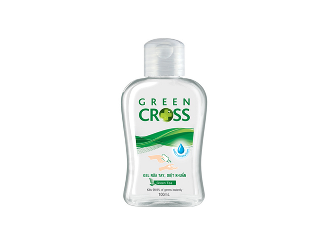 Dung dịch rửa tay Green Cross hương trà xanh kháng khuẩn, khử mùi (Chai 100ml)