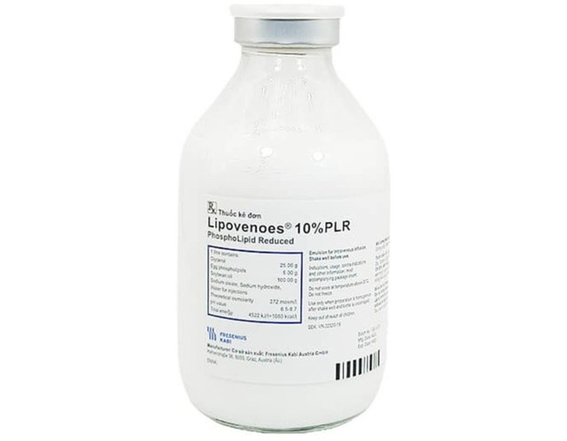 Dịch truyền Lipovenoes 10% PLR Fresenius Kabi cung cấp các axit béo thiết yếu (Chai 250ml)