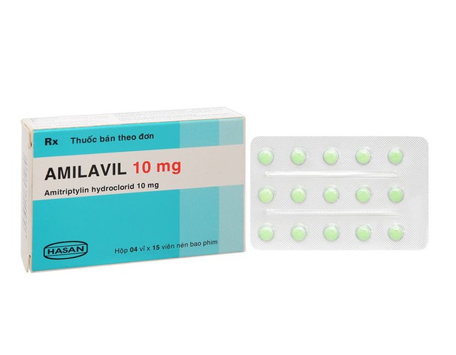Thuốc Amilavil 10mg điều trị trầm cảm, đau thần kinh ở trẻ lớn (Hộp 4 vỉ x 15 viên)