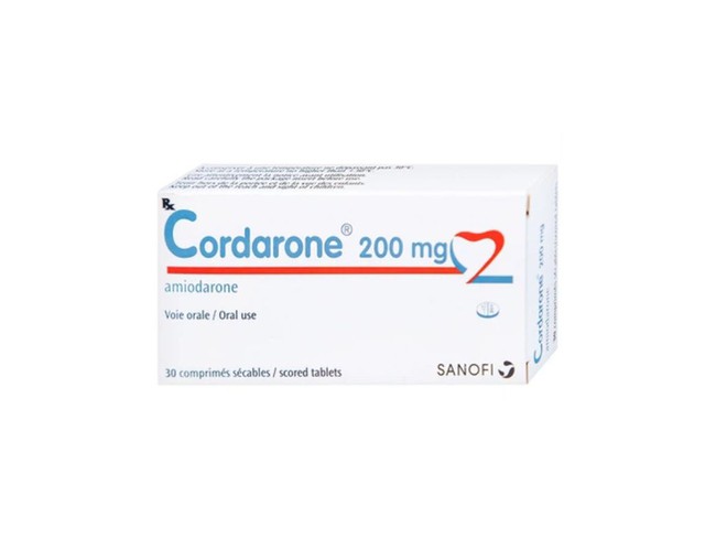 Thuốc Cordarone 200mg Sanofi phòng ngừa và điều trị một số dạng rối loạn nhịp tim (Hộp 30 viên)