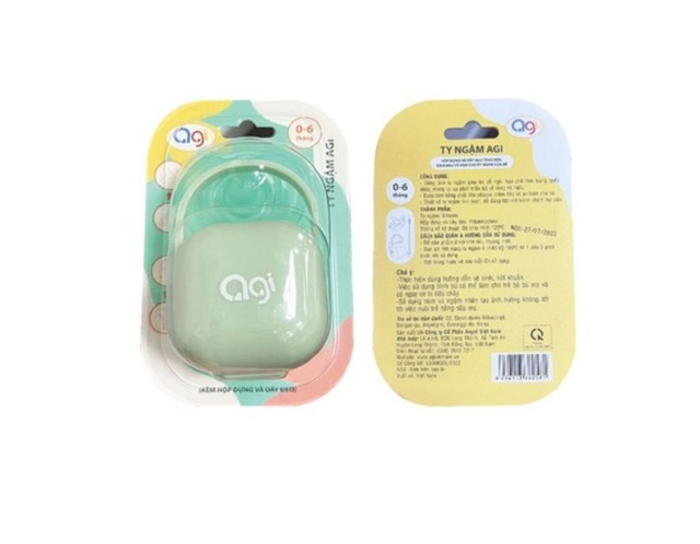 Ty ngậm Agi dùng cho bé từ 0-6 tháng giúp bé dễ ngủ, đỡ nhớ ti mẹ (Vỉ 1 cái)