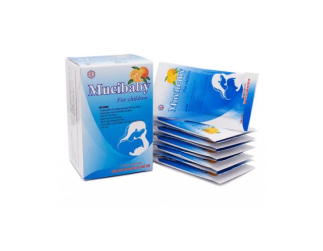 Thuốc bột Mucibaby 1.5g điều trị ho và long đờm cho trẻ em (Hộp 10 gói)