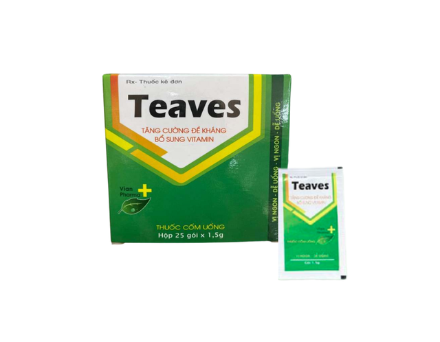 Thuốc Teaves 1,5g dự phòng và điều trị triệu chứng thiếu vitamin B (Hộp 25 gói)