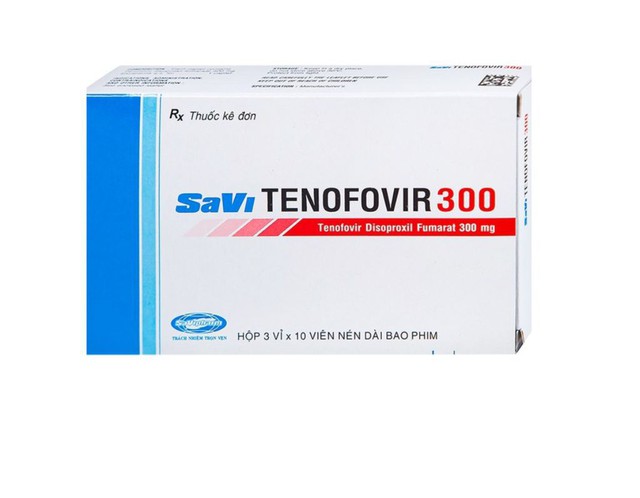 Thuốc Savi Tenofovir 300 điều trị nhiễm HIV-1 ở người lớn (3 vỉ x 10 viên)