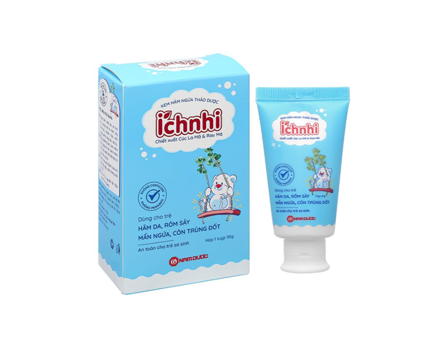 Kem bôi hăm ngứa thảo dược Ích nhi làm mát da, làm diu da bị hăm ngứa cho trẻ em (Hộp 1 tuýp 30g)
