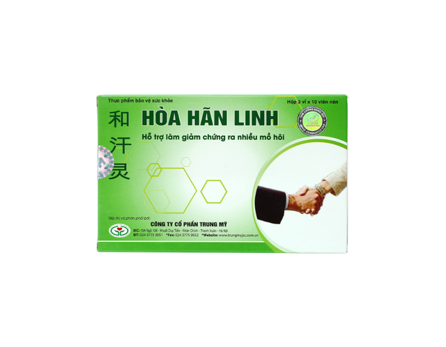 Viên uống Hòa Hãn Linh hỗ trợ làm giảm chứng ra mồ hôi (Hộp 3 vỉ x 10 viên)        