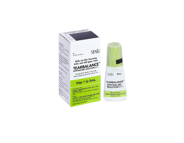 Thuốc nhỏ mắt Tearbalance 0.1% điều trị tổn thương biểu mô kết - giác mạc (Hộp 1 lọ 5ml)