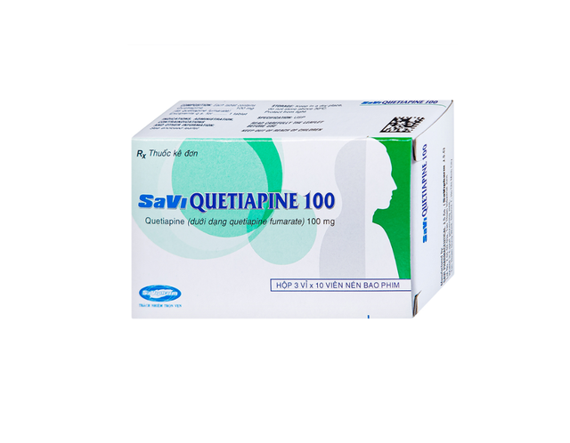 Thuốc Savi Quetiapine 100 điều trị tâm thần phân liệt (Hộp 3 vỉ x 10 viên)