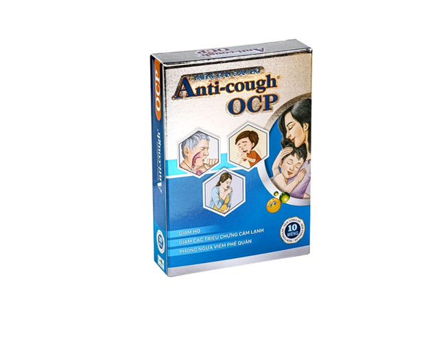 Miếng dán giảm ho Anti-Cough Ocean Pharm giảm đờm, khò khè, khó thở, nghẹt mũi (Hộp 10 miếng)