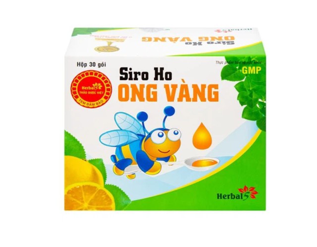 Siro ho Ong Vàng Thảo Dược Việt hỗ trợ làm ấm và sạch họng, giảm ho (30 gói x 5ml)