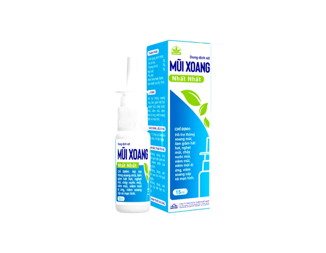 Xịt Mũi Xoang Nhất Nhất hỗ trợ trị nghẹt mũi, viêm xoang dị ứng (Hộp 1 lọ 15ml)