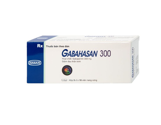 Thuốc Gabahasan 300 dỗ trợ điều trị động kinh, đau dây thần kinh (Hộp 3 x 10 viên)