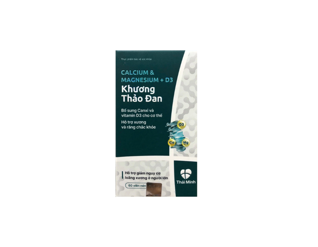 Viên uống Calcium & Magnesium + D3 Khương Thảo Đan hỗ trợ xương răng chắc khỏe (Lọ 30 viên)