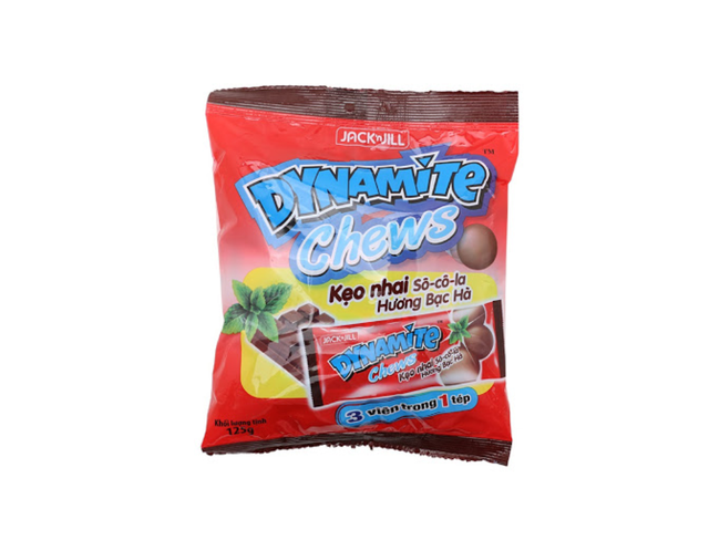 Kẹo nhai Socola hương bạc hà Dynamite Chews (Gói 125g)