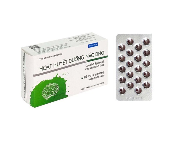 Hoạt huyết dưỡng não DHG hỗ trợ tăng cường tuần hoàn não (hộp 100 viên)