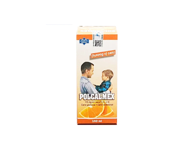 Siro Polcalmex hương vị cam bổ sung canxi cho cơ thể (Chai 150ml)