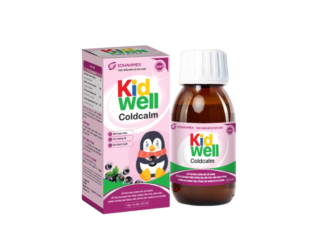Siro Kid Well Coldcalm hỗ trợ giảm cảm cúm, cảm lạnh và tăng cường sức đề kháng (Lọ 120ml)