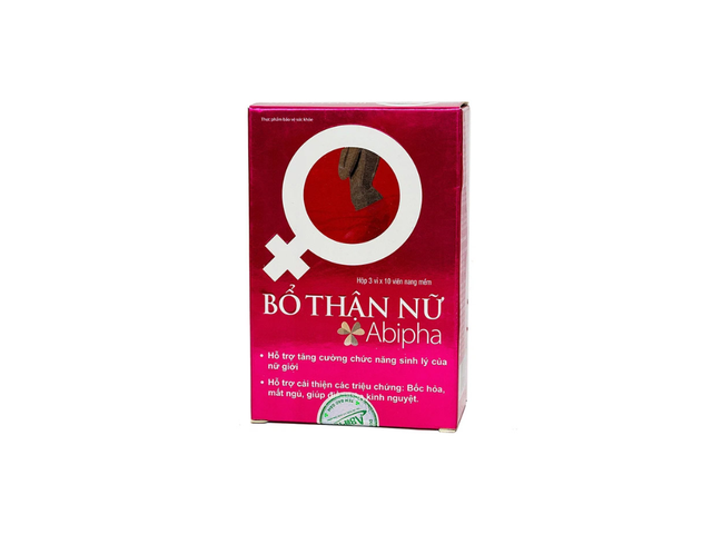 Bổ thận nữ Abipha hỗ trợ tăng tiết nội tiết tố, giảm các chứng như bốc hỏa, yếu sinh lý (Hộp 3 vỉ x 10)