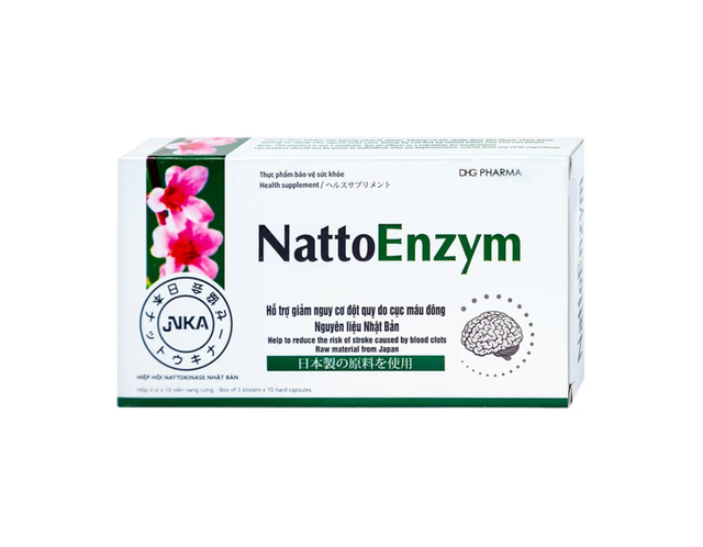 Viên uống NattoEnzym 670FU DHG hỗ trợ hoạt huyết, tan cục máu đông (Hộp 3 vỉ x 10 viên)