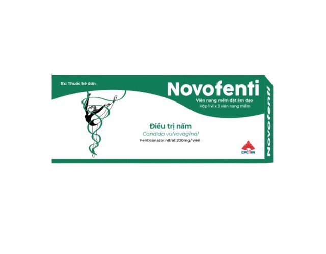 Viên đặt âm đạo Novofenti điều trị trị nấm (Hộp 1 vỉ 3 viên)