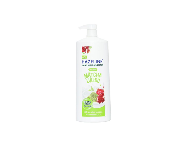 Sữa tắm Hazeline Matcha Lựu Đỏ dưỡng da sáng mịn rạng ngời (Chai 995ml)