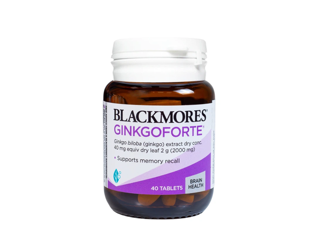 Viên uống Blackmores Ginkgo Forte hỗ trợ tuần hoàn máu não (Lọ 40 viên)