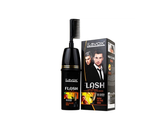 Gel nhuộm tóc phủ bạc Flash Lavox G04 màu nâu cà phê (Hộp 150ml)