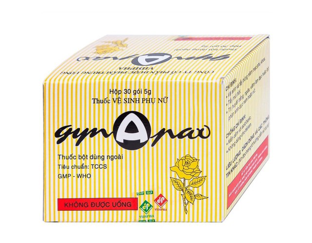 Bột vệ sinh phụ nữ Gynapax hỗ trợ vệ sinh và tẩy trùng niêm mạc phụ khoa (Hộp 30 gói x 5g)