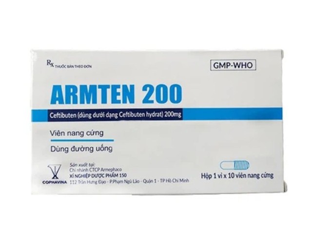 Thuốc Armten 200 điều trị nhiễm khuẩn (Hộp 1 vỉ x 10 viên)
