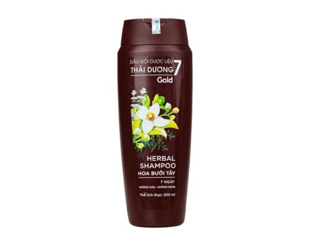 Dầu gội dược liệu Thái Dương 7 Goild hương hoa bưởi sạch gàu, không ngứa, giảm rụng tóc cho tóc dầu, tóc thường (Chai 200ml)