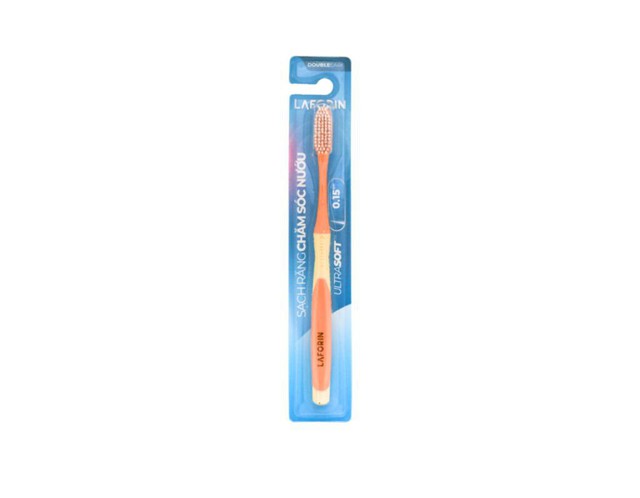 Bàn chải Laforin toothbrush màu vàng vệ sinh răng miệng, làm sạch vượt trội (Vỉ 1 cái)