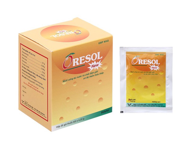 Muối uống Oresol New Bidiphar bù nước và điện giải (Hộp 20 gói x 4,22g)  