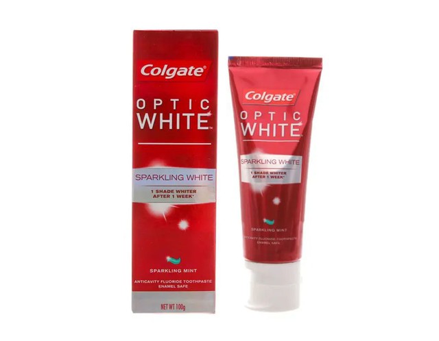 Kem đánh răng Colgate Optic White Sparkling giúp răng trắng sạch (Tuýp 100g)