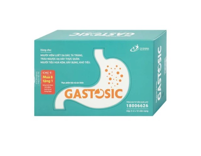Viên uống Gastosic hỗ trợ tiêu hóa, bảo vệ dạ dày (Hộp 3 vỉ x 10 viên)