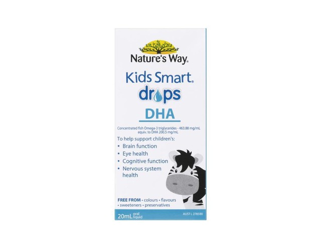 Nature's Way Kids Smart Drops DHA 20ml bổ sung DHA, EPA cho não bộ, mắt và hệ thần kinh (Chai 20ml)