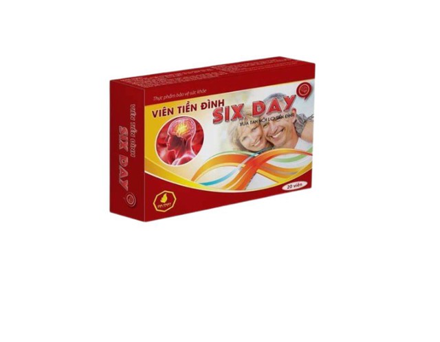 Viên uống Tiền Đình Six Day hỗ trợ lưu thông máu (Hộp 3 vỉ x 10 viên)