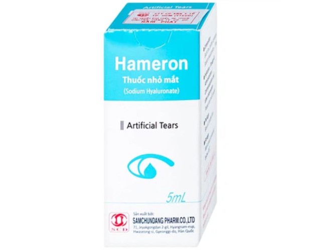 Thuốc nhỏ mắt Hameron hỗ trợ làm giảm khô mắt và làm chất bôi trơn khi sử dụng kính áp tròng (Lọ 5ml)