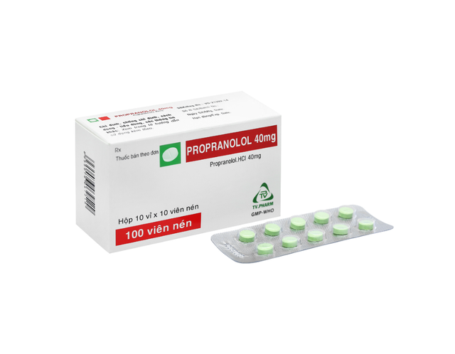 Propranolol 40mg Tab H10x10 (Mới)
