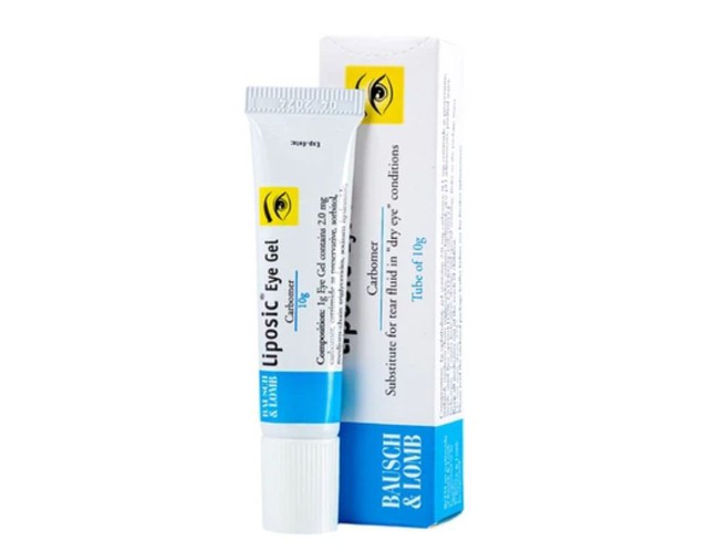 Gel tra mắt Liposic Eye Gel 2mg/g điều trị triệu chứng cho bệnh khô mắt (Tuýp 10g)