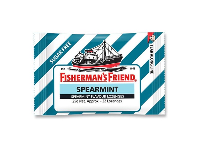 Kẹo con tàu Fisherman's Friend vị spearmint thông cổ, mát họng, thông mũi (Hộp 24 Gói x 25g)